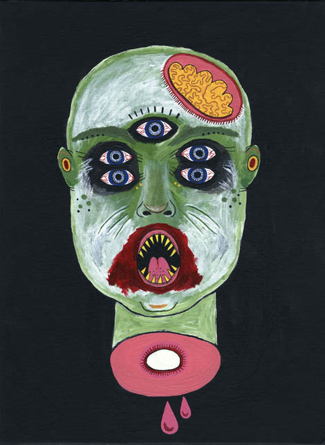 zombie head poster 470